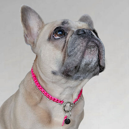 LivalaPip™ - Ketting - Schakel - Metal Neon Pink