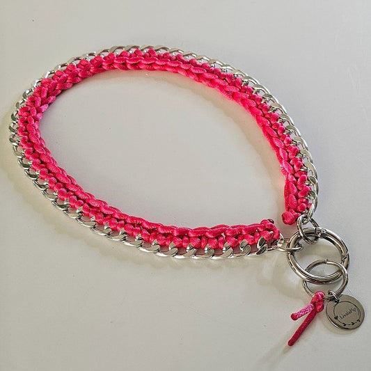 LivalaPip™ - Ketting - Schakel - Metal Neon Pink