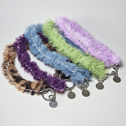 LivalaPip™ - Ketting - Schakel - Metal Fluffy Purple