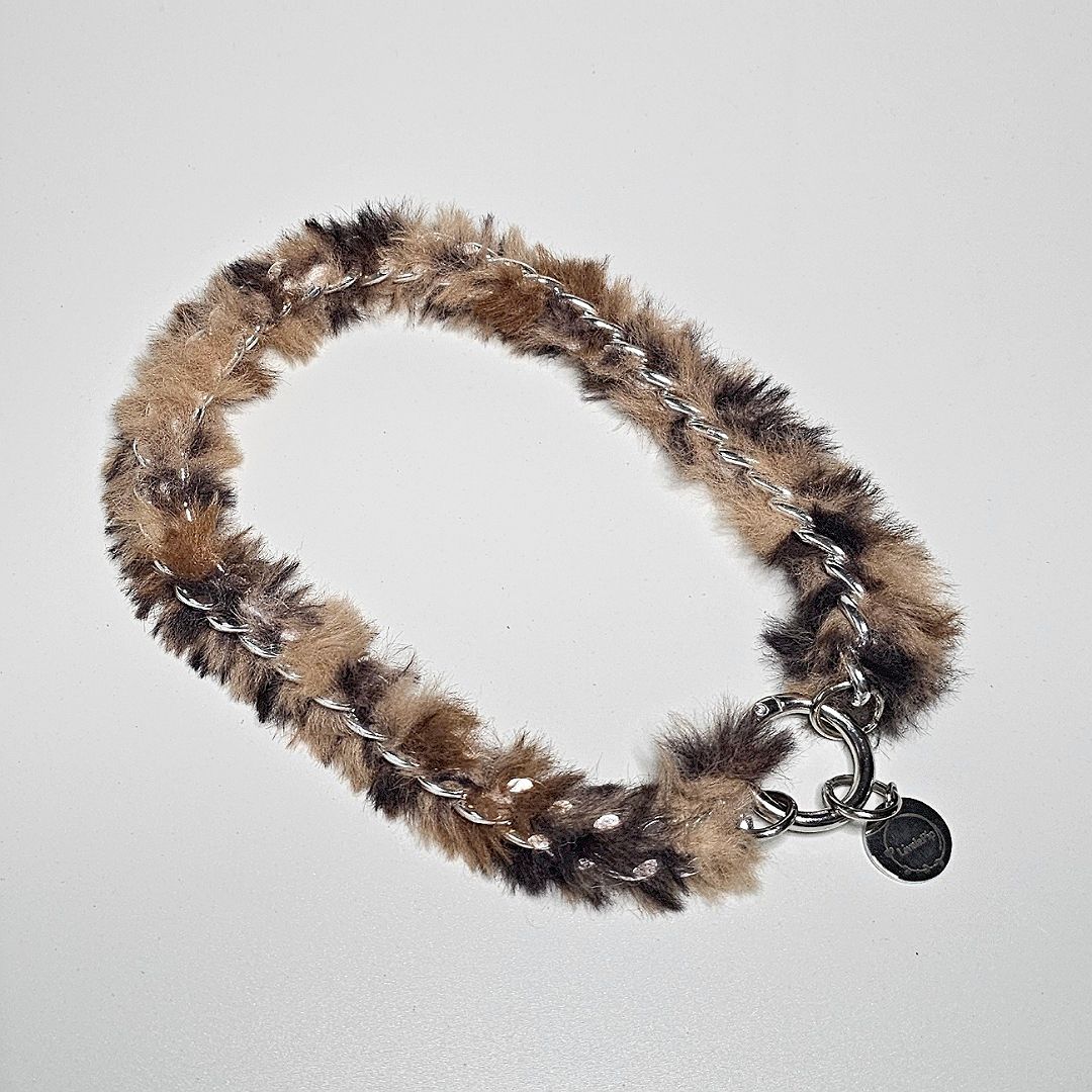 LivalaPip™ - Ketting - Schakel - Metal Fluffy Leopard