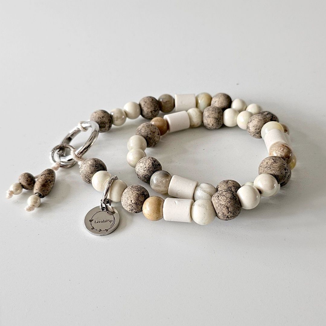 LivalaPip™ - Anti-tekenketting - Natuursteen - Naturel Stone