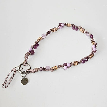 LivalaPip™ - Ketting Leer - Mauve Mist