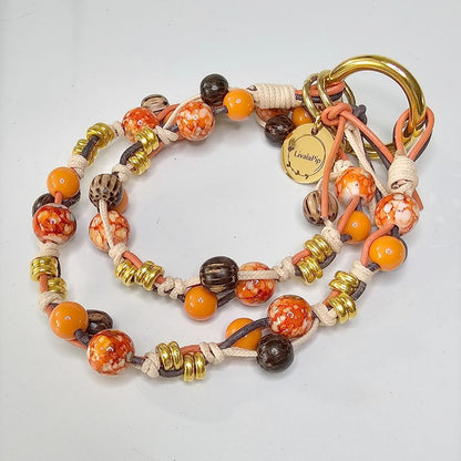 LivalaPip™ - Ketting Leer - Spice Orange