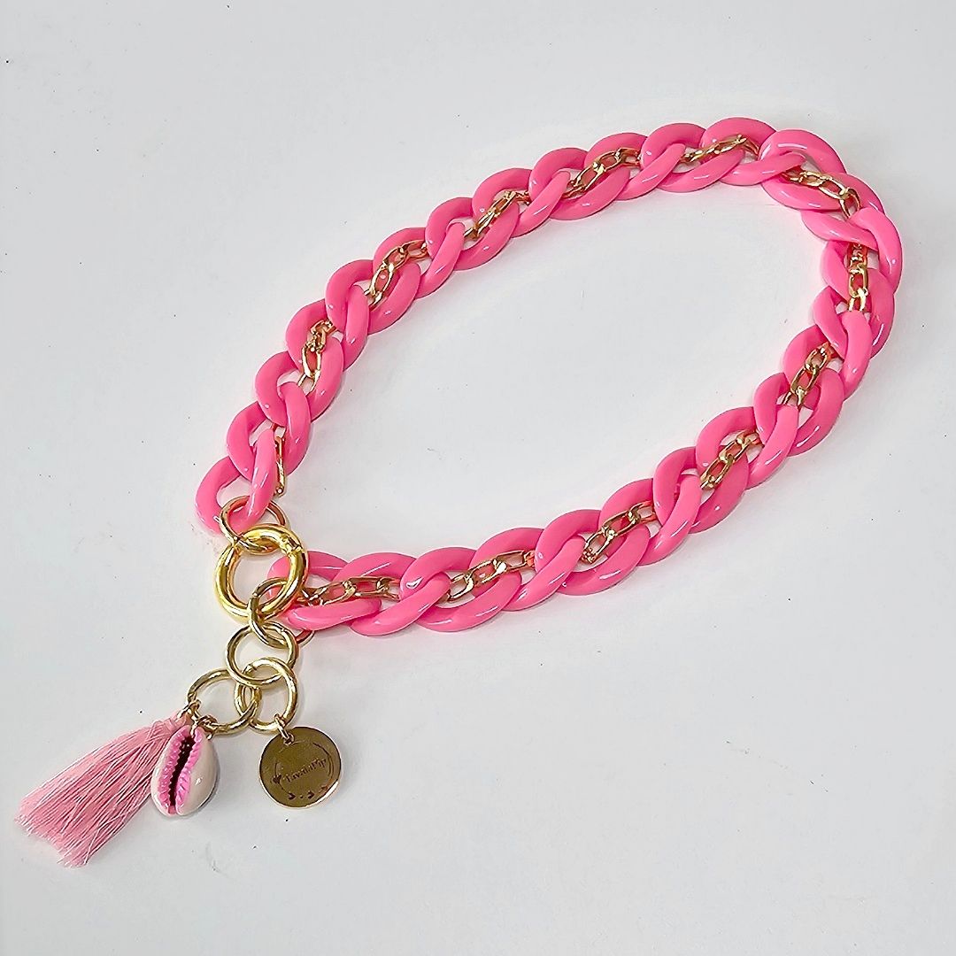 LivalaPip™ - Ketting - Schakel - Hot Pink Frenzy