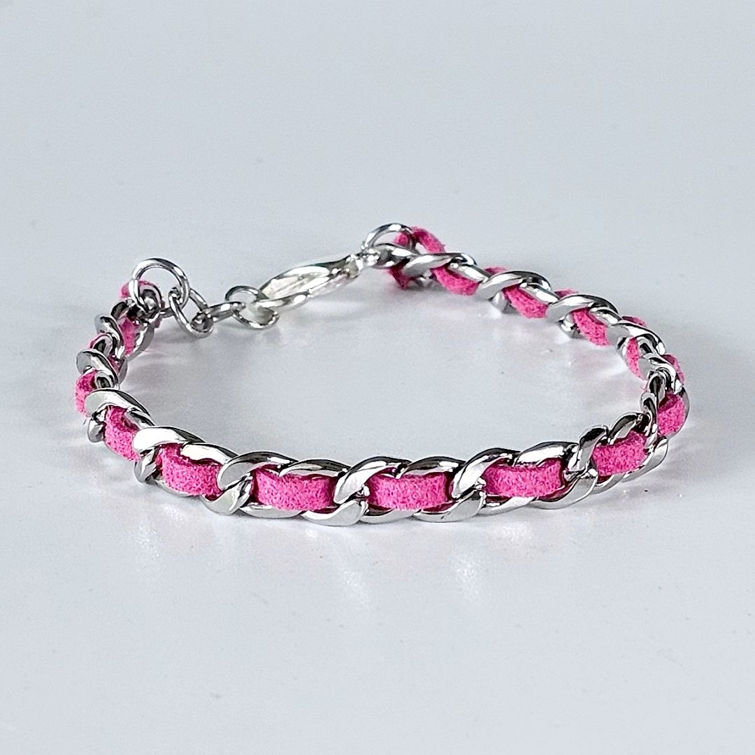 Liva.Jewelz™ - Armbanden - Steel Fuchsia