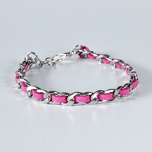 Liva.Jewelz™ - Armbanden - Steel Fuchsia