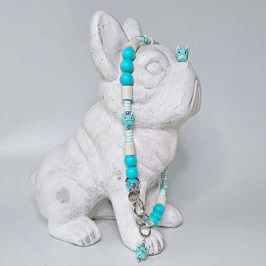 LivalaPip™ - Anti-tekenketting - Frenchie Aqua Splash