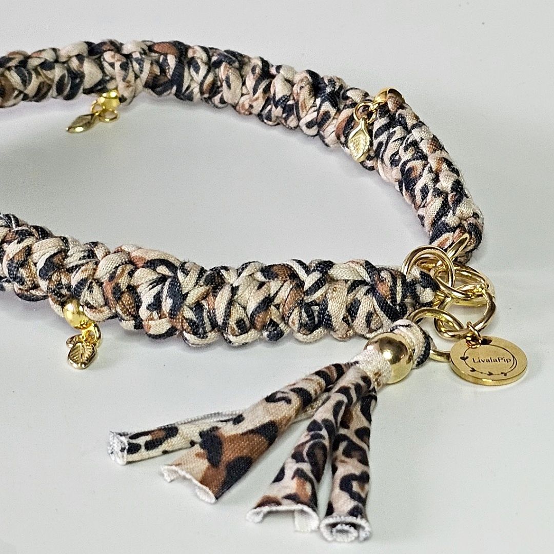 LivalaPip™ - Ketting  - ID Collar - Leopard Hug