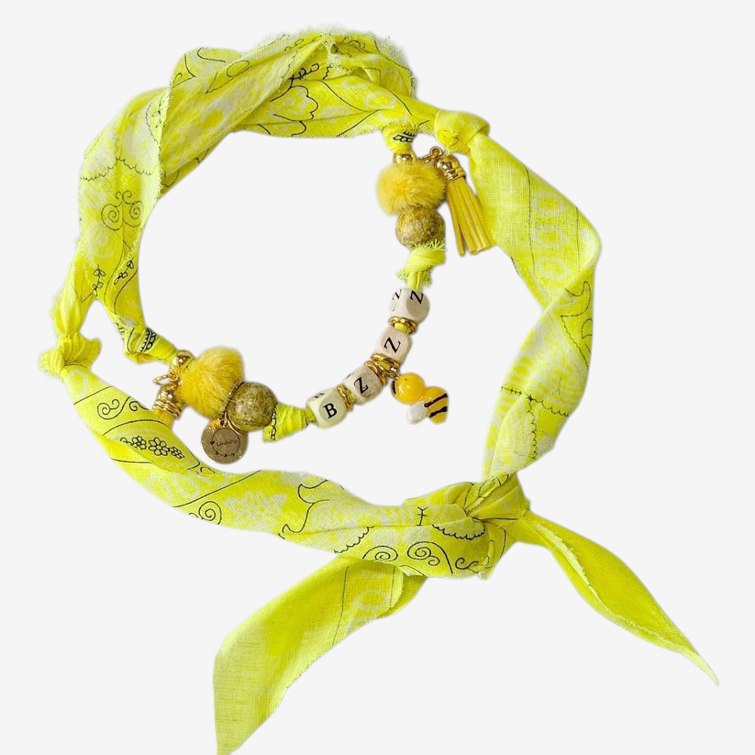 LivalaPip™ - Bandana Ketting - Ibiza  Neon Yellow