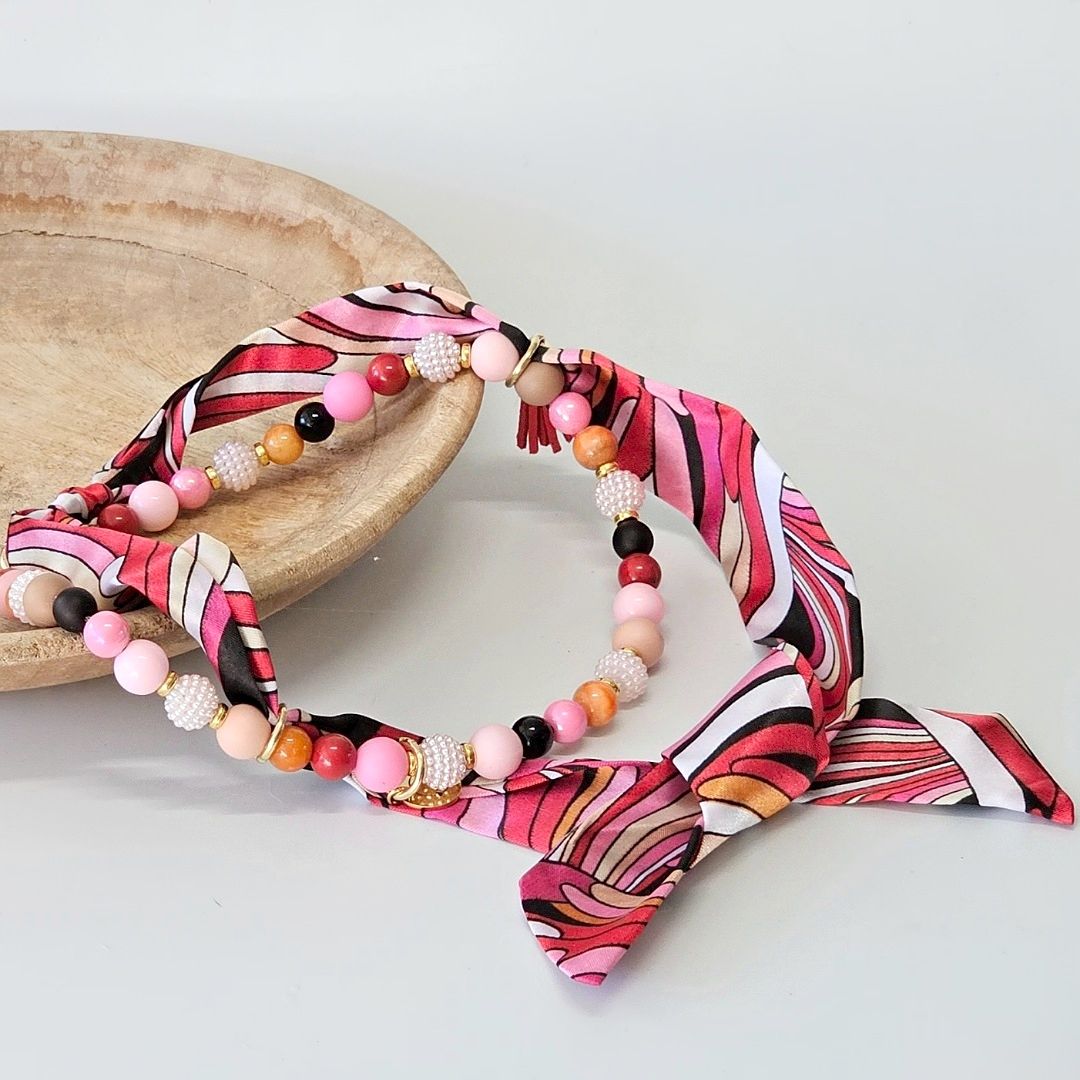 LivalaPip™ - Bandana Ketting -Gypsy Pink