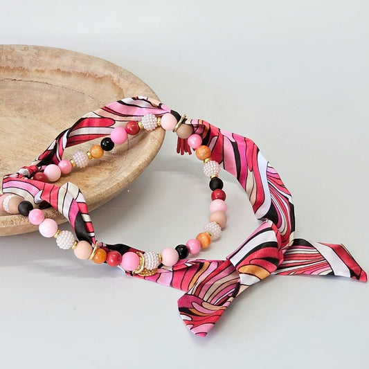 LivalaPip™ - Bandana Ketting -Gypsy Pink