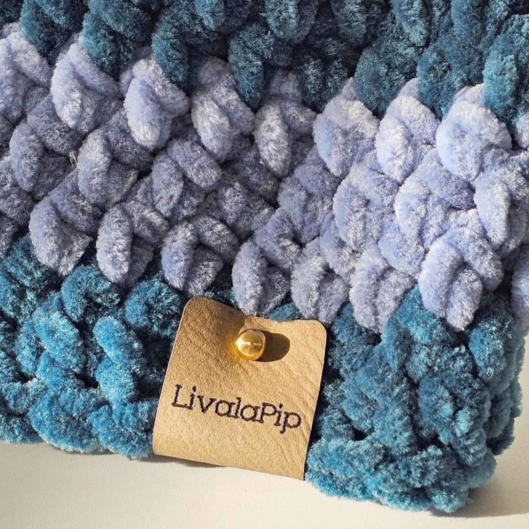 LivalaPip™ - Col sjaal Supersoft - Petrol Waves