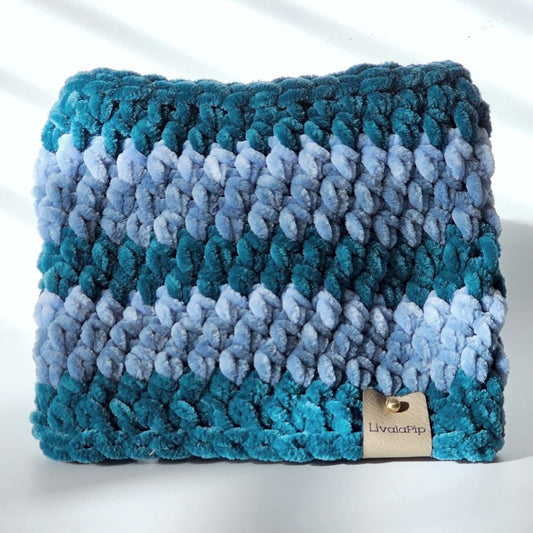 LivalaPip™ - Col sjaal Supersoft - Petrol Waves