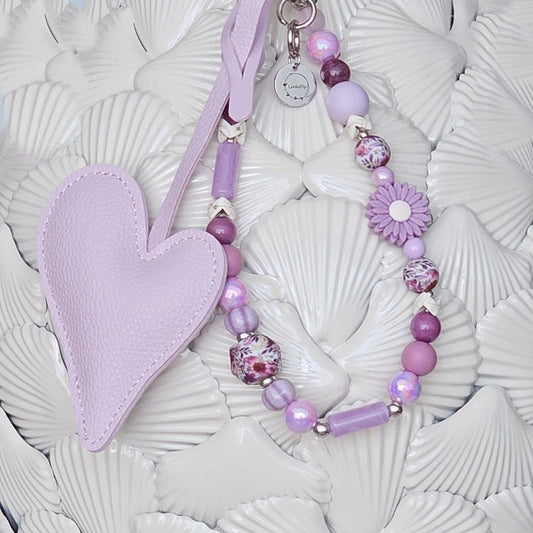 Liva.Jewelz ™ - Tas/Sleutel Hanger - Lavender Heart