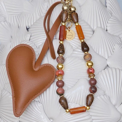 Liva.Jewelz ™ - Tas/Sleutel Hanger - Caramel Heart