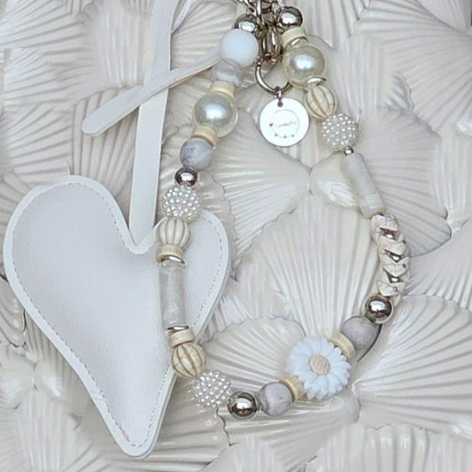 Liva.Jewelz ™ - Tas/Sleutel Hanger - White Heart