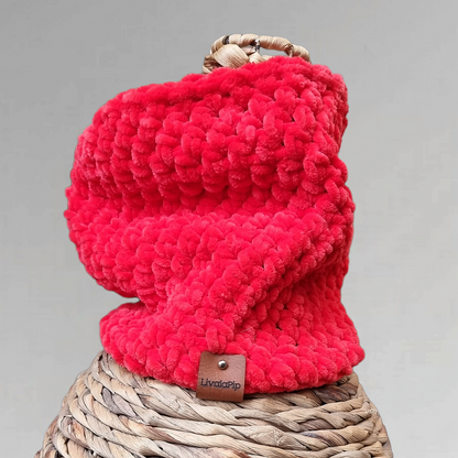 LivalaPip™ - Turtleneck scarf Supersoft - Red