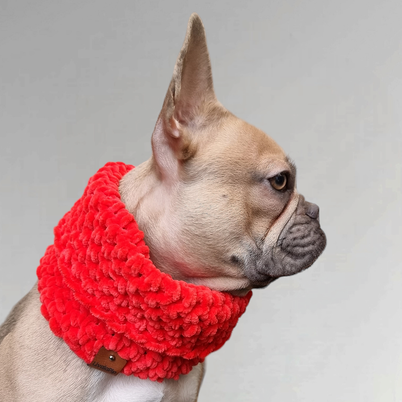 LivalaPip™ - Turtleneck scarf Supersoft - Red