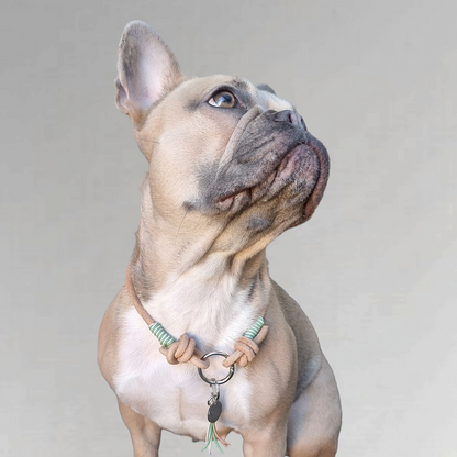 LivalaPip™ - Leather Necklace - Pastel Green/White